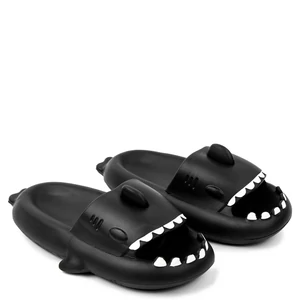 Fekete Cápa Alakú Női Papucs