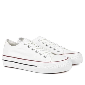 Hófehér Vastag Talpú  Tornacipő