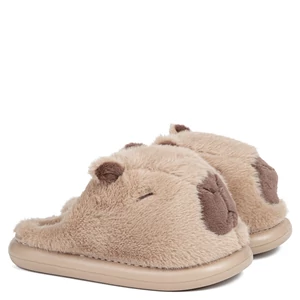 Kapibarás Barna Női Szőrmés Mamusz