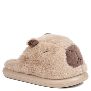 Kapibarás Barna Női Szőrmés Mamusz