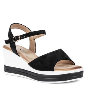 Fekete-Fehér Platformos Szandál