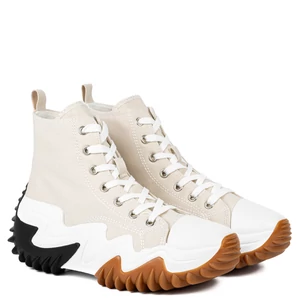 Bézs Színű Vászon Platformos Talpú Tornacipő Bézs Színű Vászon Platformos Talpú Tornacipő