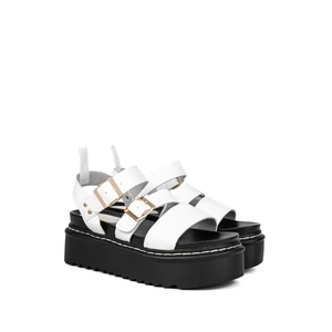 Next Step Fehér-Fekete Műbőr Szandál