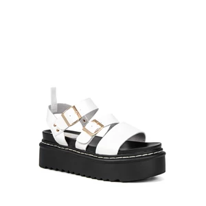 Next Step Fehér-Fekete Műbőr Szandál