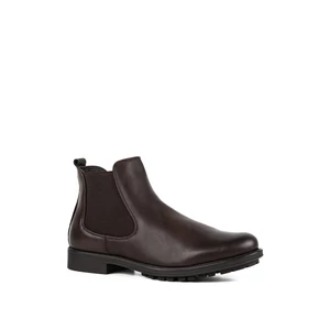 Volcan Barna Műbőr Chelsea Férfi Bakancs
