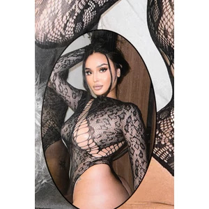 Cindylove Fekete Áttetsző Csipke Bodystocking