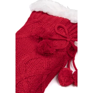 Ollike Piros Bélelt Hosszúszárú Zokni