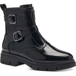 Tamaris Fekete Lakk Bokacsizma