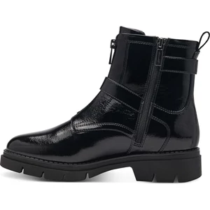 Tamaris Fekete Lakk Bokacsizma