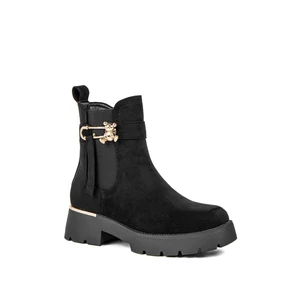 Bosido Fekete Művelúr Chelsea Bokacsizma
