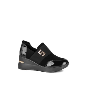 Weide Fekete Slip-on Rejtett Magasított Sarokkal