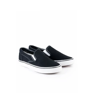 Linix Fekete-Fehér Vászon Slip-on