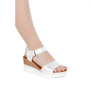 Yesmile Törtfehér Csillogó Magassarkú Szandál