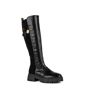Yolera Fekete Műbőr Csizma