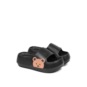 Fekete Macis Női Platformos Strandpapucs