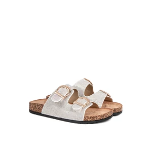 Yesmile Ezüst Strasszköves Papucs