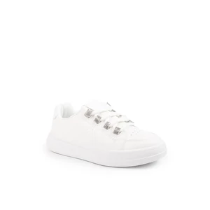 Fehér Strasszköves Műbőr Sneaker