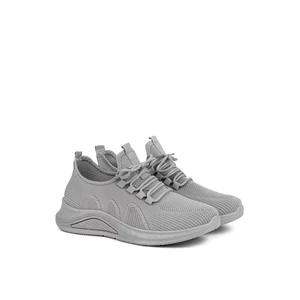 Szürke Fűzős Szövet Női Sneaker