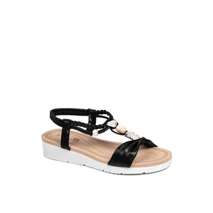 Yesmile Fekete Női Szandál Gyöngyökkel