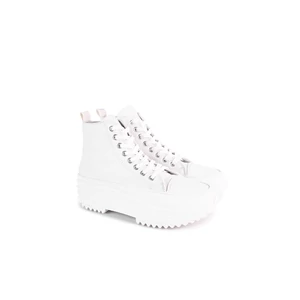 Linix Fehér Platformos Talpú Vászon Tornacipő Linix Fehér Platformos Talpú Vászon Tornacipő