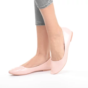Női Rózsaszín Lakk Hegyes orrú Balerina Cipő