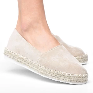 Női Bézs Művelúr Félcipő