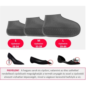 Fekete Szilikonos cipővédő (Esővédő cipőzokni)