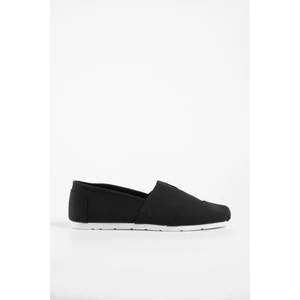 Fekete Vászon Slip-on