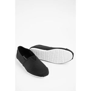 Fekete Vászon Slip-on