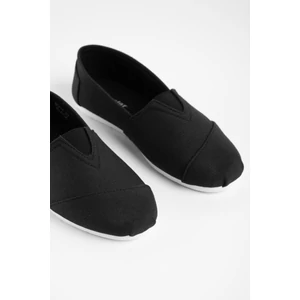 Fekete Vászon Slip-on