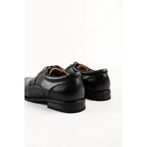 Fekete Férfi Fűzős Műbőr Minimalista Utcai-Alkalmi Cipő Kerek Orral