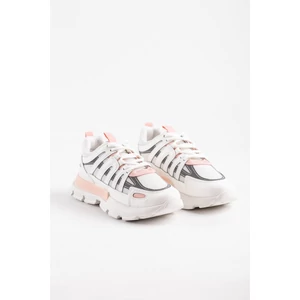 Rózsaszín Női Vastagtalpú Sneaker Fényvisszaverő Csíkokkal