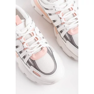Rózsaszín Női Vastagtalpú Sneaker Fényvisszaverő Csíkokkal