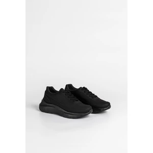 Fekete Egyszínű Női Magasított Talpú Sneaker