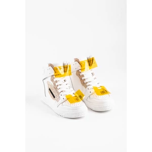 Arany/Fehér Magasszárú Női Sneaker