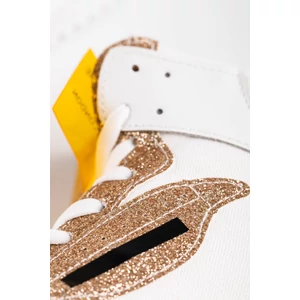 Arany/Fehér Magasszárú Női Sneaker