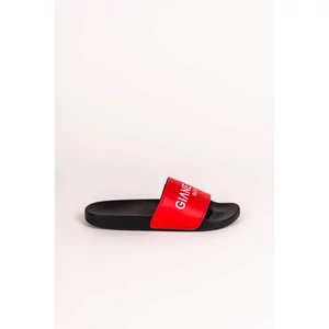 Piros Feliratos Trendi Férfi Strandpapucs