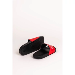 Piros Feliratos Trendi Férfi Strandpapucs