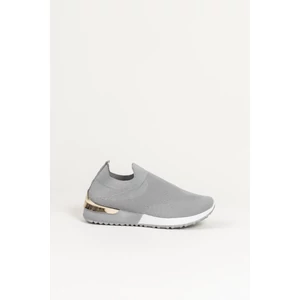 Szürke Női Slip-On Fémes Sarok Dísszel