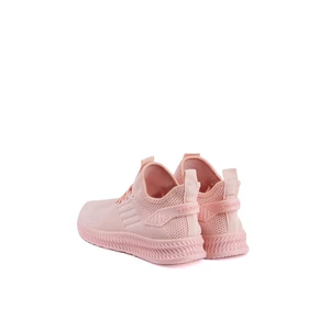 Rózsaszín Fűzős Textil Anyagú Sneaker