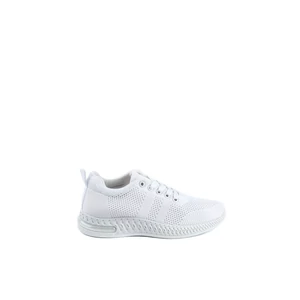 Fehér Fűzős Textil Sneaker