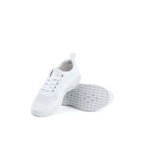 Fehér Fűzős Textil Sneaker