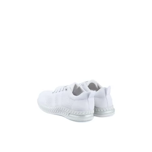 Fehér Fűzős Textil Sneaker