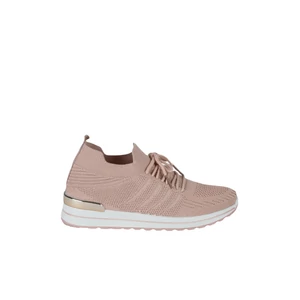 Rózsaszín Fűzős Textil Anyagú Sneaker