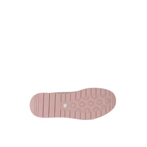 Rózsaszín Fűzős Textil Anyagú Sneaker