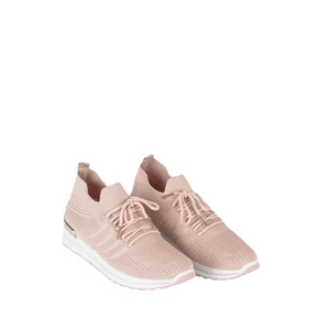 Rózsaszín Fűzős Textil Anyagú Sneaker