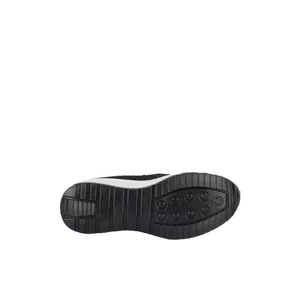 Egyszínű Fekete Fűzős Textil Anyagú Sneaker