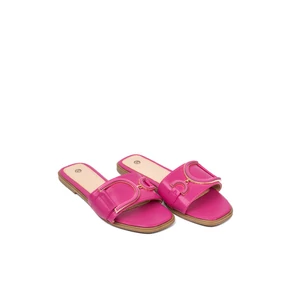 Pink Lapos Talpú Női Műbőr Papucs
