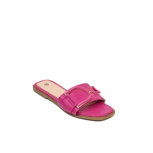 Pink Lapos Talpú Női Műbőr Papucs