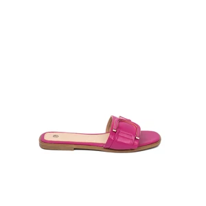 Pink Lapos Talpú Női Műbőr Papucs